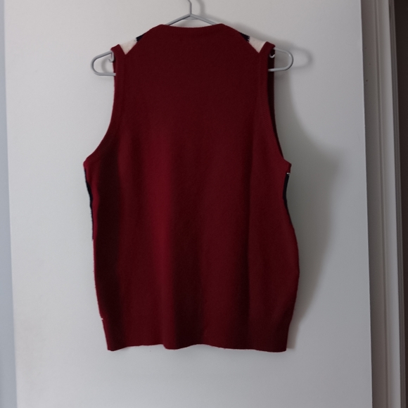 Vintage BALLANTYNE of SCOTLAND 100% Cashmere Intarsia Argyle Sweater Vest M - Picture 2 of 3